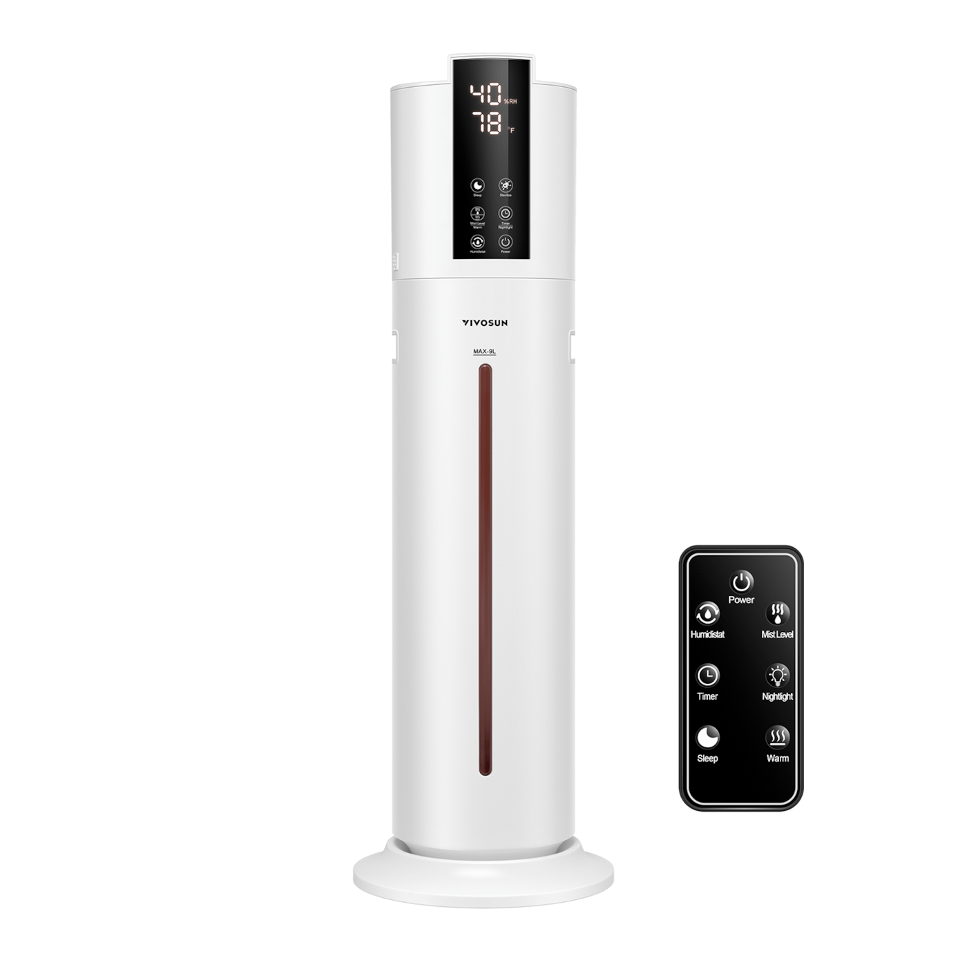 9L 2-in-1 Top Fill Cool & Warm Mist Air Humidifier