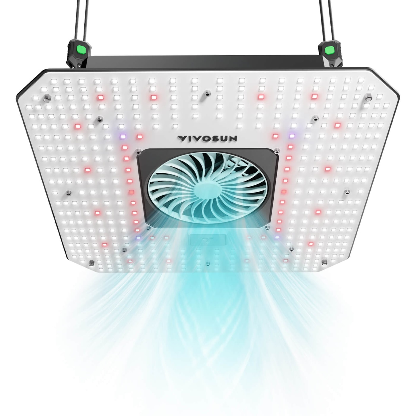 AeroLight 120W LED Grow Light, Indoor Plant Light with Circulation Fan for Grow Tent Cooling Ventilation, Tunable Full Spectrum, Support App Control, GrowHub Compatible, 2x2ft Coverage