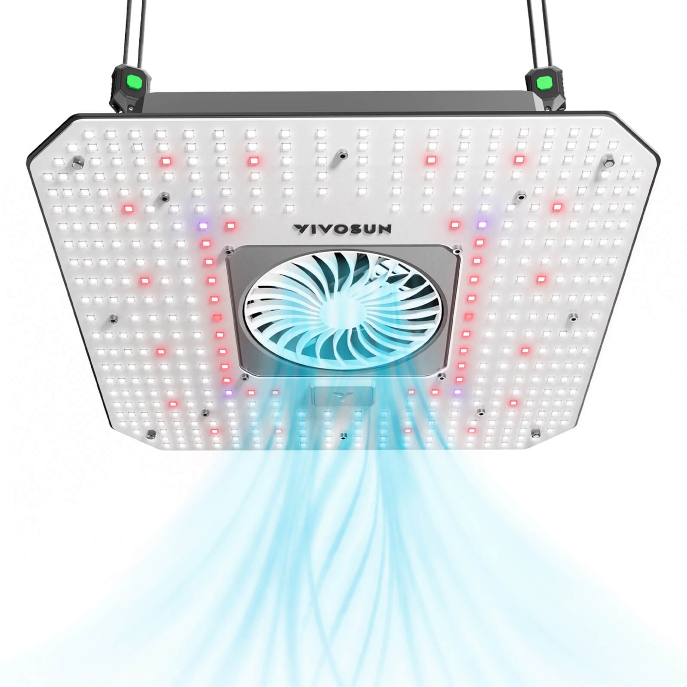 AeroLight 120W LED Grow Light, Indoor Plant Light with Circulation Fan for Grow Tent Cooling Ventilation, Tunable Full Spectrum, Support App Control, GrowHub Compatible, 2x2ft Coverage