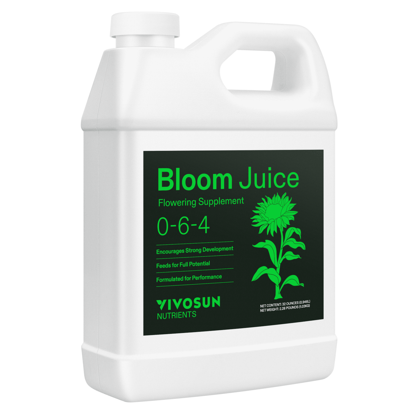 Bloom Juice (0-6-4), Flowering Supplement Liquid Fertilizer for Flowering Stage, 32 Ounces