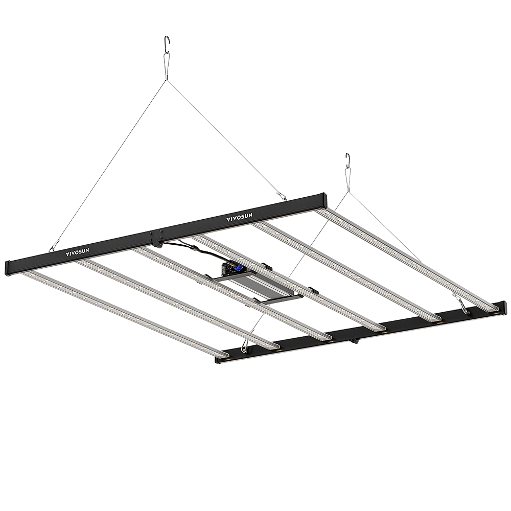 VSFL6450 Full Spectrum LED Grow Light Bar 645W, Foldable Design with 6 Dimming Option, 5 x 5 Ft. Coverage