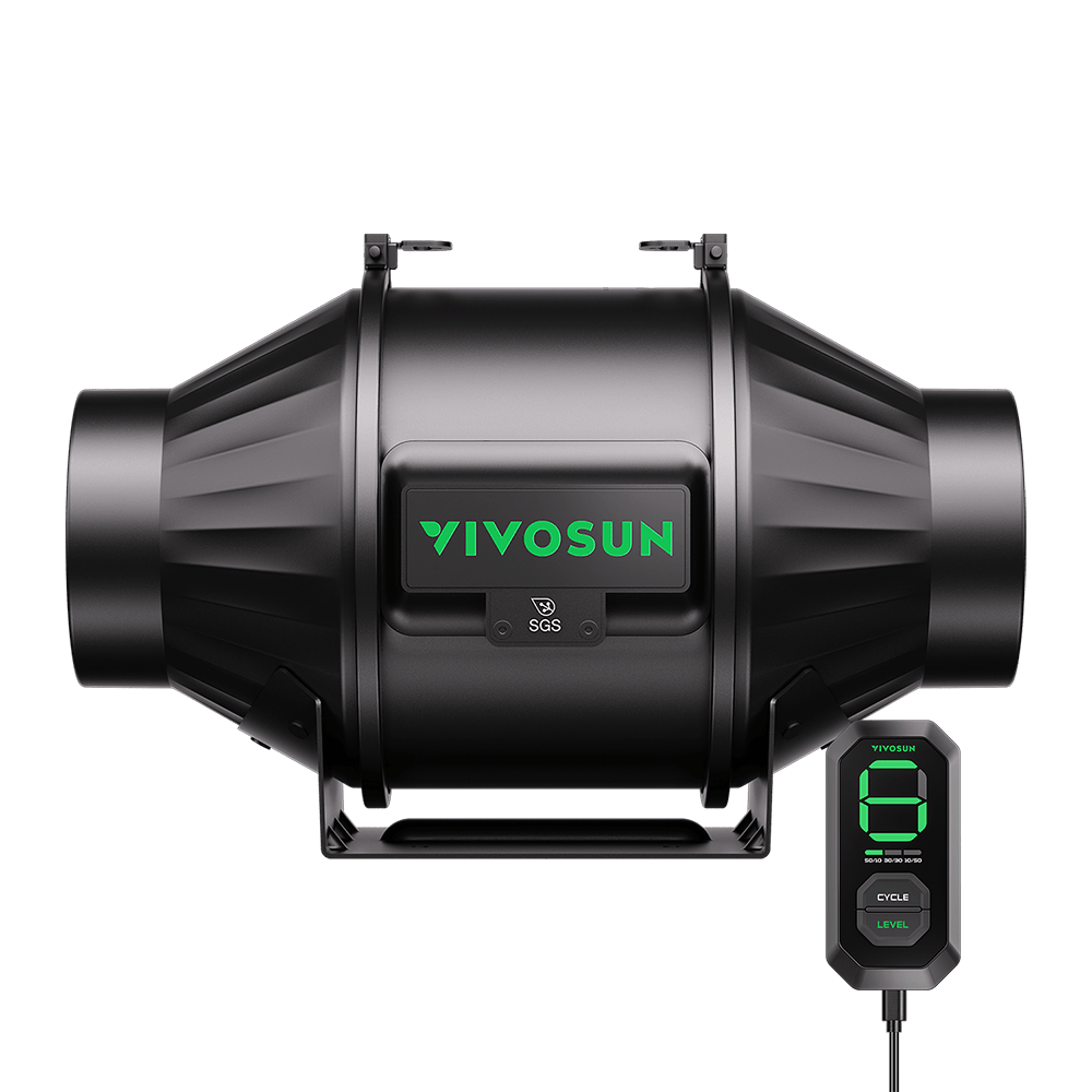 AeroZesh T4 Inline Fan 4″ with E12 Speed Controller, PWM-Controlled EC Fan for Grow Tent Ventilation