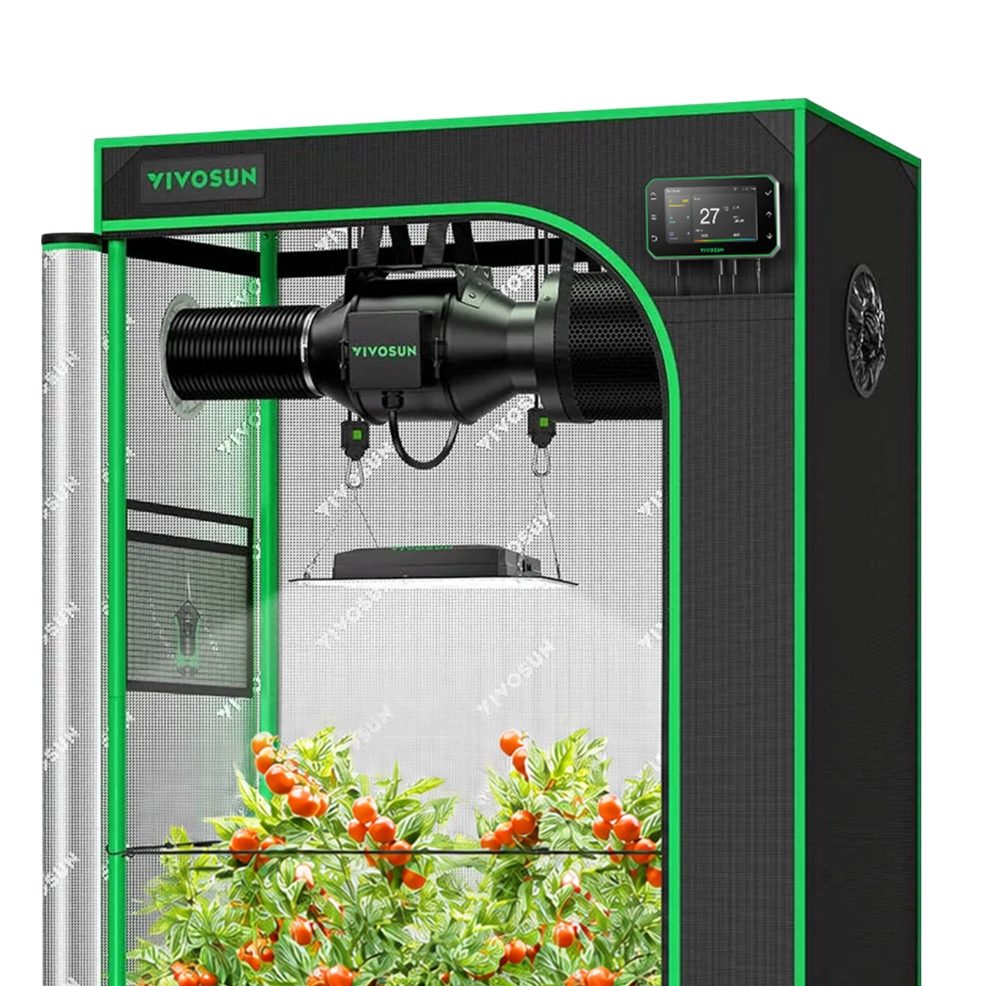 CLEARANCE | Smart Grow Tent Kit GIY-SGS-42 2x4, 2-Plant Complete System, with WiFi E42A+ Controller, 200W AeroLight Wing SE LED Grow Light, and 4-inch AeroZesh G4 Ventilation Combo