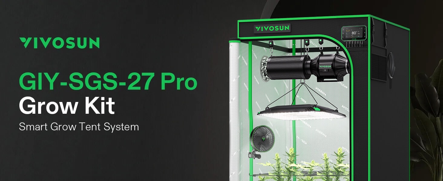 Smart Grow Tent Kit Pro 3x3, 3-Plant Complete System, with WiFi