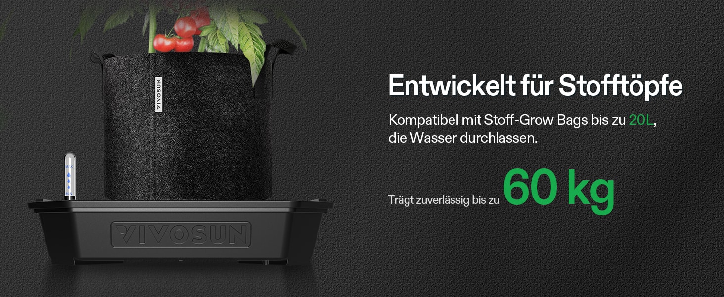 VIVOSUN Stabile Basen für passende Stofftöpfe