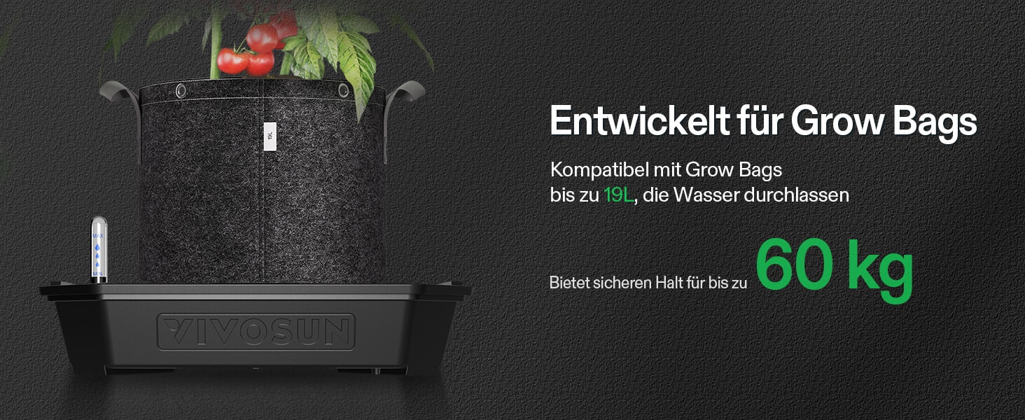 VIVOSUN Passende Stofftöpfe und belastbare Konstruktion