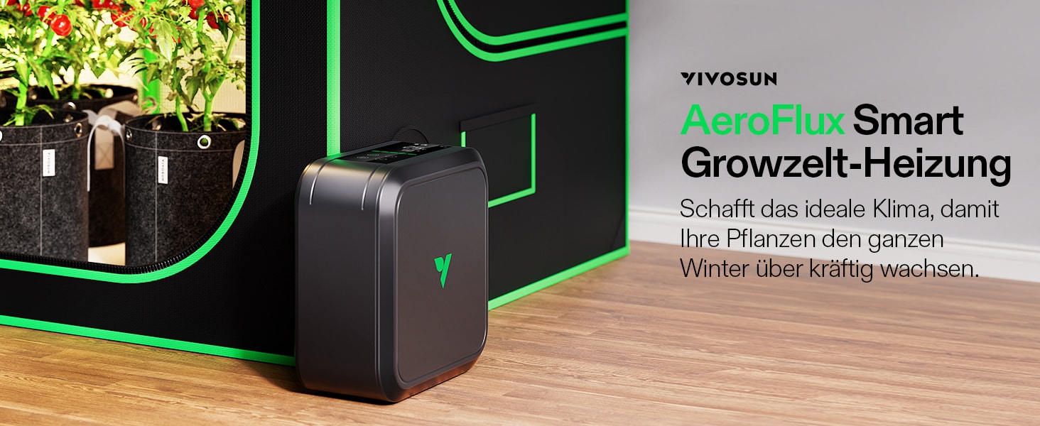 VIVOSUN AeroFlux W70 smarte Growbox-Heizung im Überblick