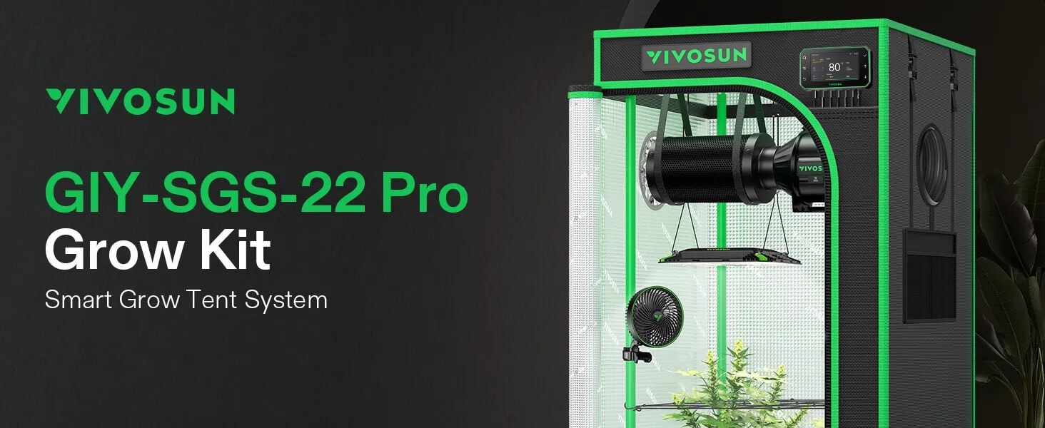 Smart Grow Tent Kit GIY-SGS-22 Pro 2x2, 1-Plant Complete System