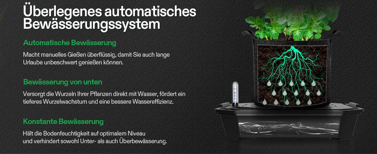 VIVOSUN Wasser von unten statt ständigem Nachgießen