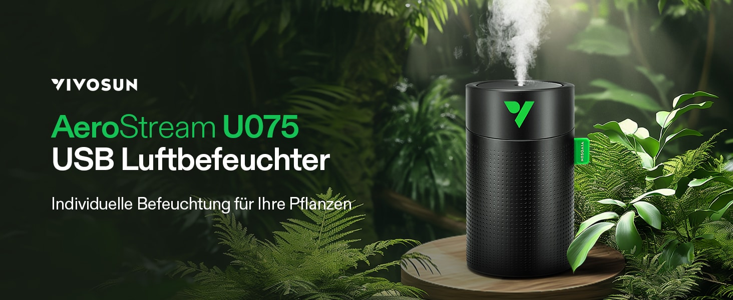 VIVOSUN AeroStream U075 USB-Luftbefeuchter im Überblick