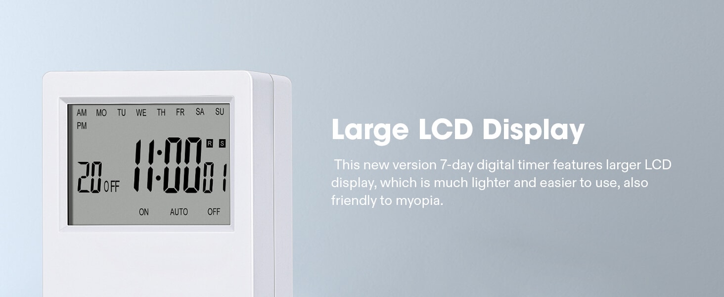 TheLAShop Programmable Indoor Digital Timer Switch UL Listed –