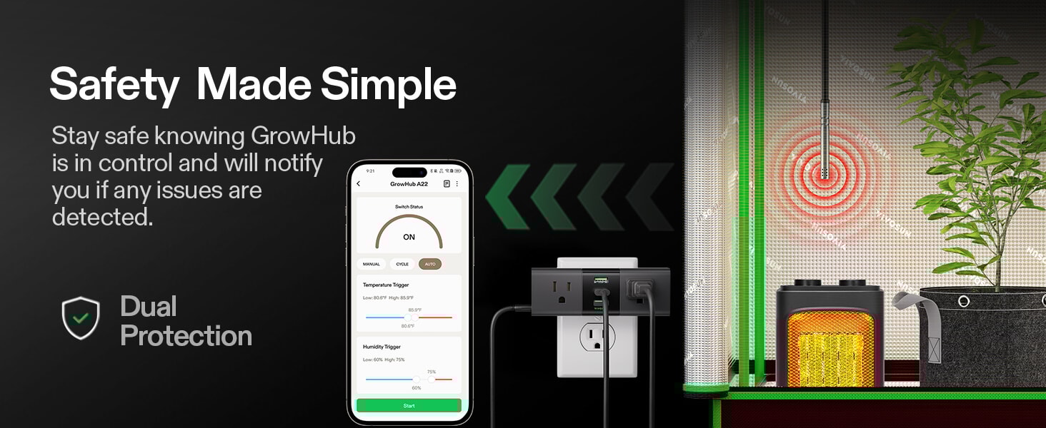 Vivosun GrowHub A22 Controller – Smart WiFi Environmental Control safety mode