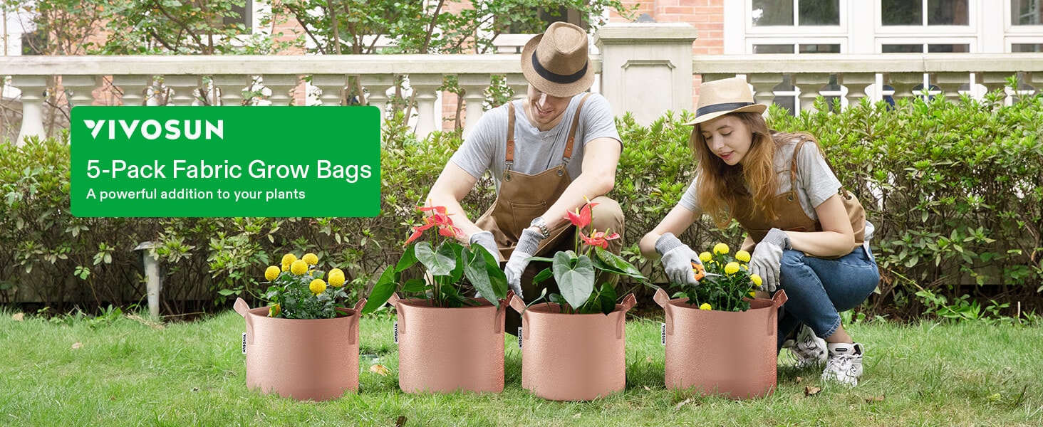 Grow Bags Heavy Duty Thickened Non-woven Plant Fabric Pots With Handles,  For Potatoes Tomatoes Mushrooms Flowers 3 Gallon/5 Gallon/7 Gallon/10  Gallon - Temu