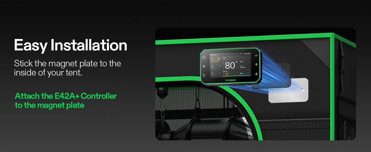 Vivosun GrowHub Controller E42A+ – Smart WiFi Environmental Control System easy instillation