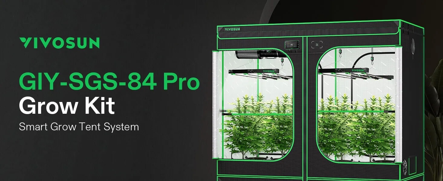 Smart Grow Tent Kit GIY-SGS-84 Pro 4x8, 8-Plant Complete System