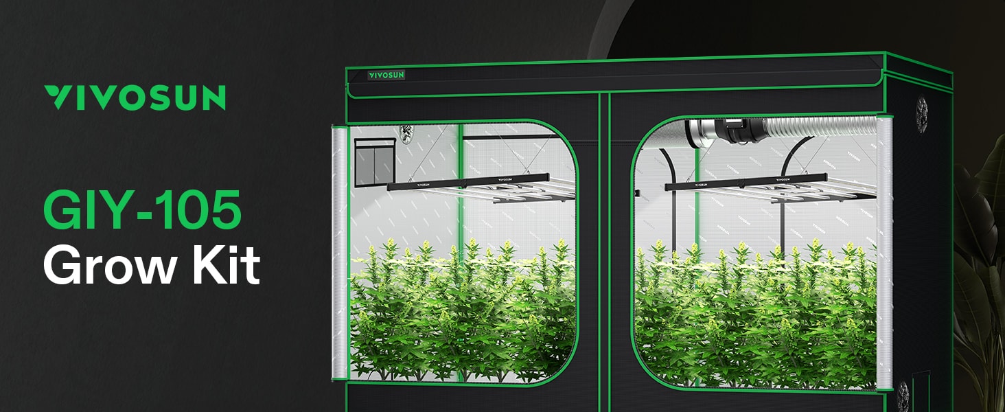 Standard Grow Tent Kit GIY-105 5x10, 12-Plant Complete System