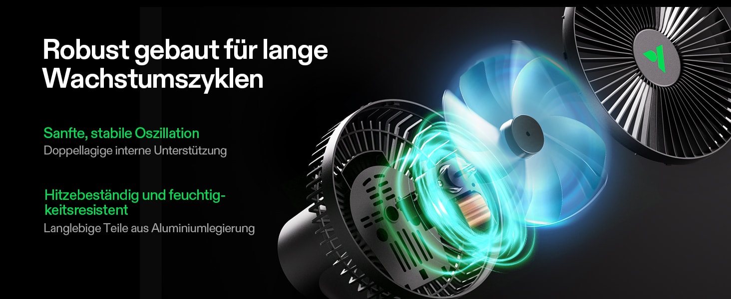 VIVOSUN AeroWave A6 Gen2 Clipventilator 150 mm – Produktdetail 3