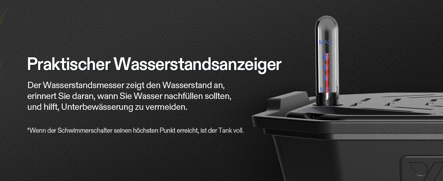 VIVOSUN Wasserstand auf einen Blick