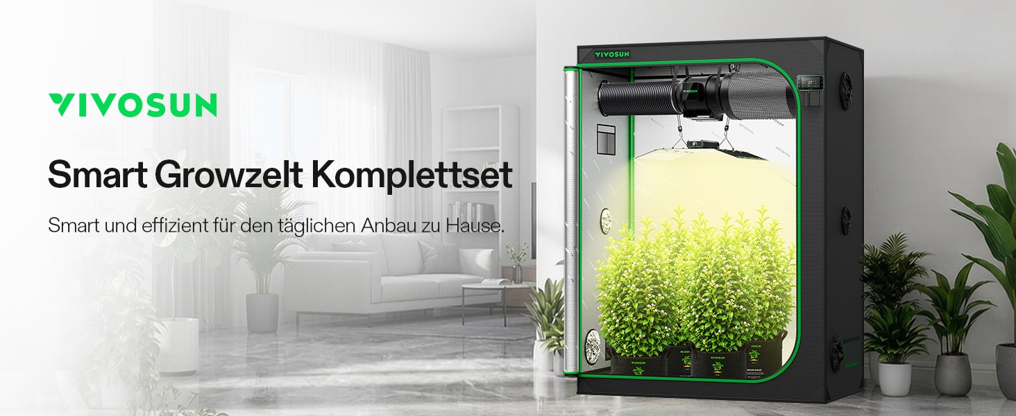 VIVOSUN Smart Growbox Komplettset 150 × 80 × 200 cm Übersicht