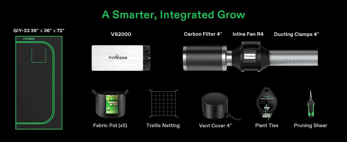 グロウテントセット　VIVOSUN Vivosun Standard Grow Tent Kit GIY-33 3x3