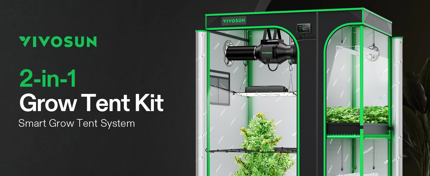 Smart 2-in-1 Grow Tent Kit GIY-SGS-43 3x4, 2-Plant Complete System