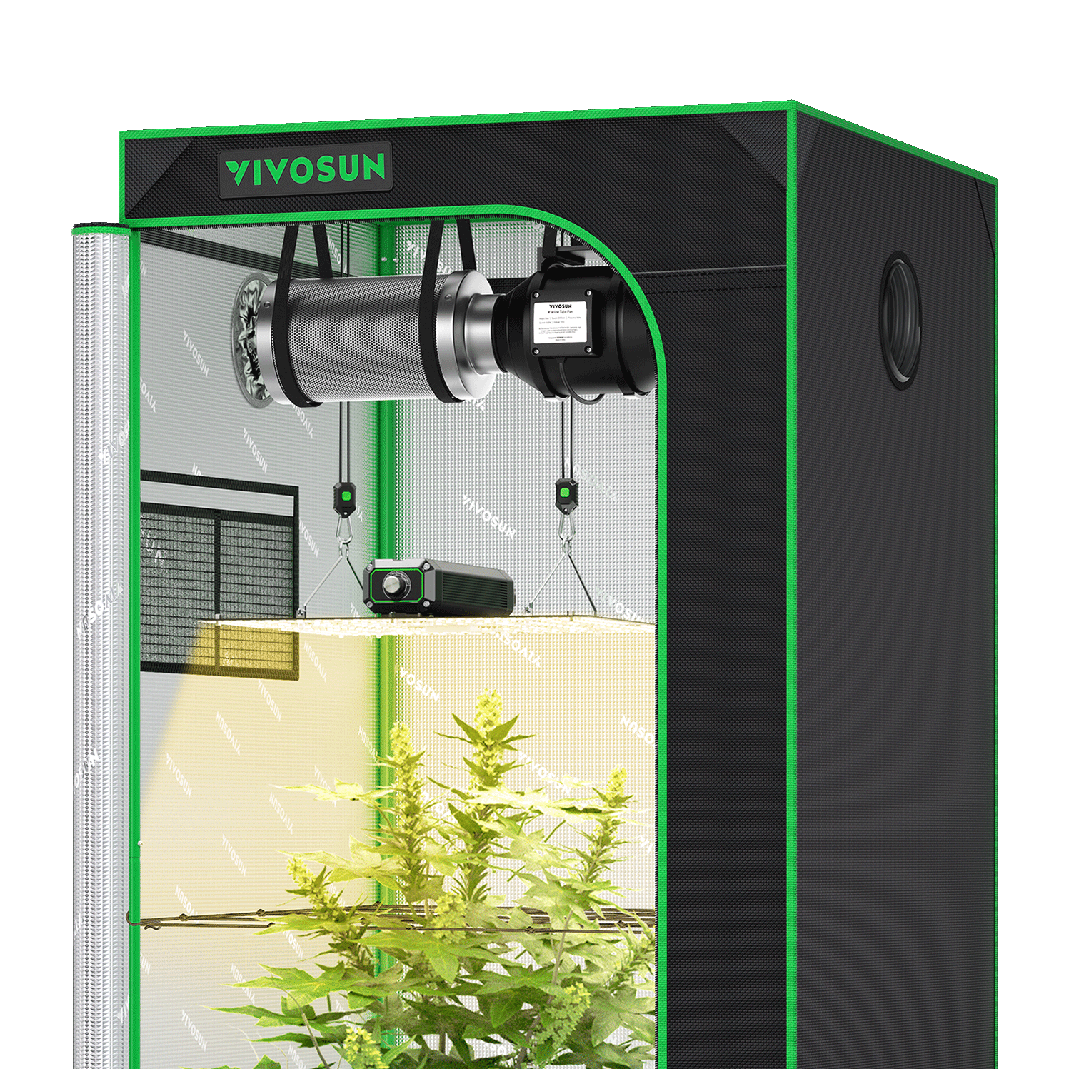 Starter Grow Tent Kit, 3 × 3ft 3-Plant System, WiFi-Controlled