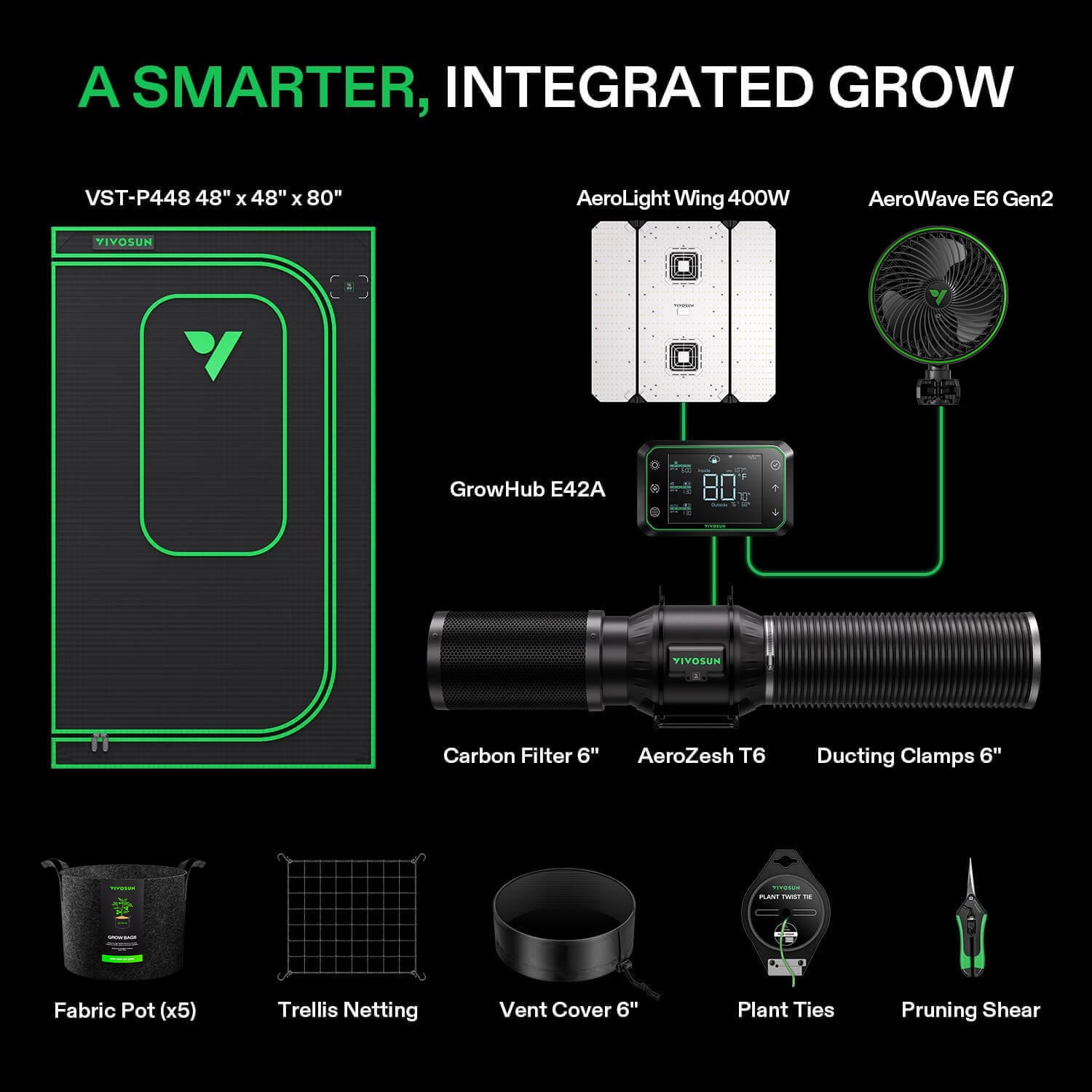 Vivosun Standard Grow Tent Kit GIY-G44 4x4