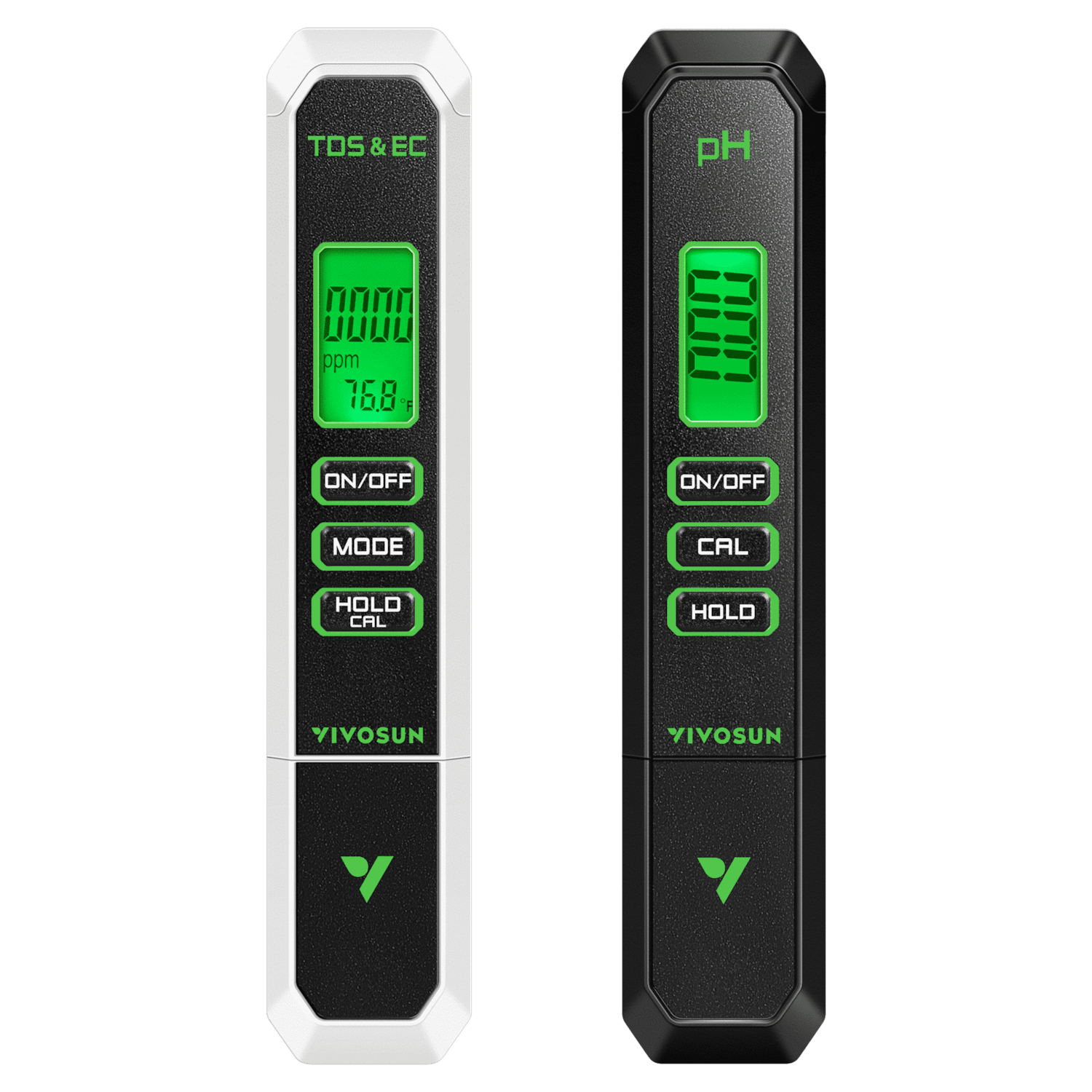 Produktbild von 5-in-1 PH Messgerät Mit LCD Display – Misst PH, TDS, EC, Temperatur & Salzgehalt, Für Pool, Aquarium, Trinkwasser & Hydroponik