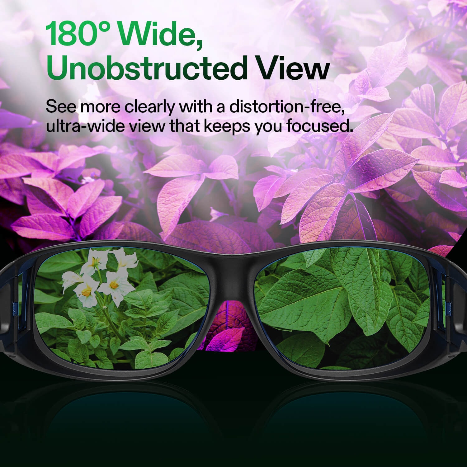Lunettes Protection Yeux LED Grow Room - Anti-UV Vert - Horticulture
