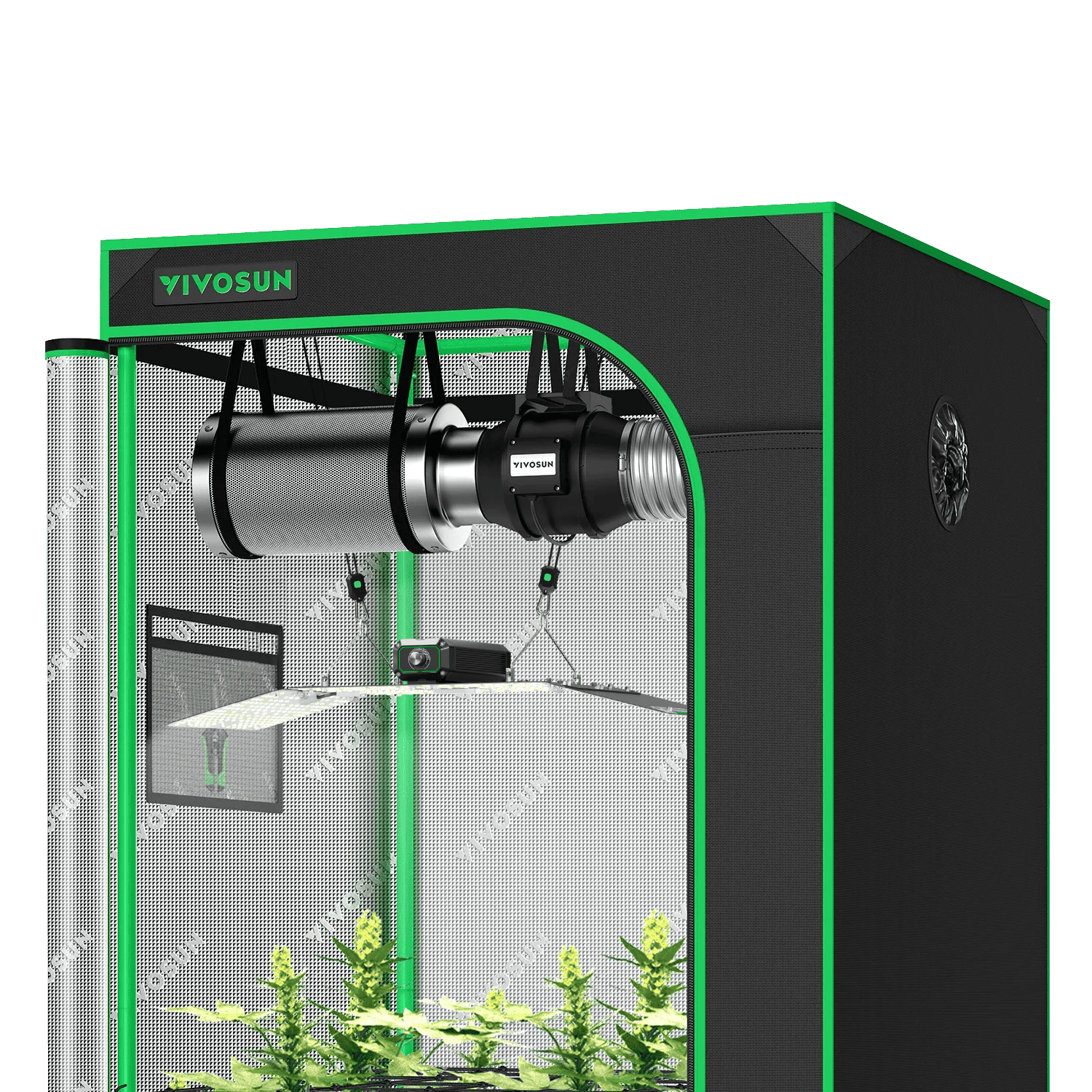 Standard Grow Tent Kit GIY-33 3x3, 3-Plant Complete System, with