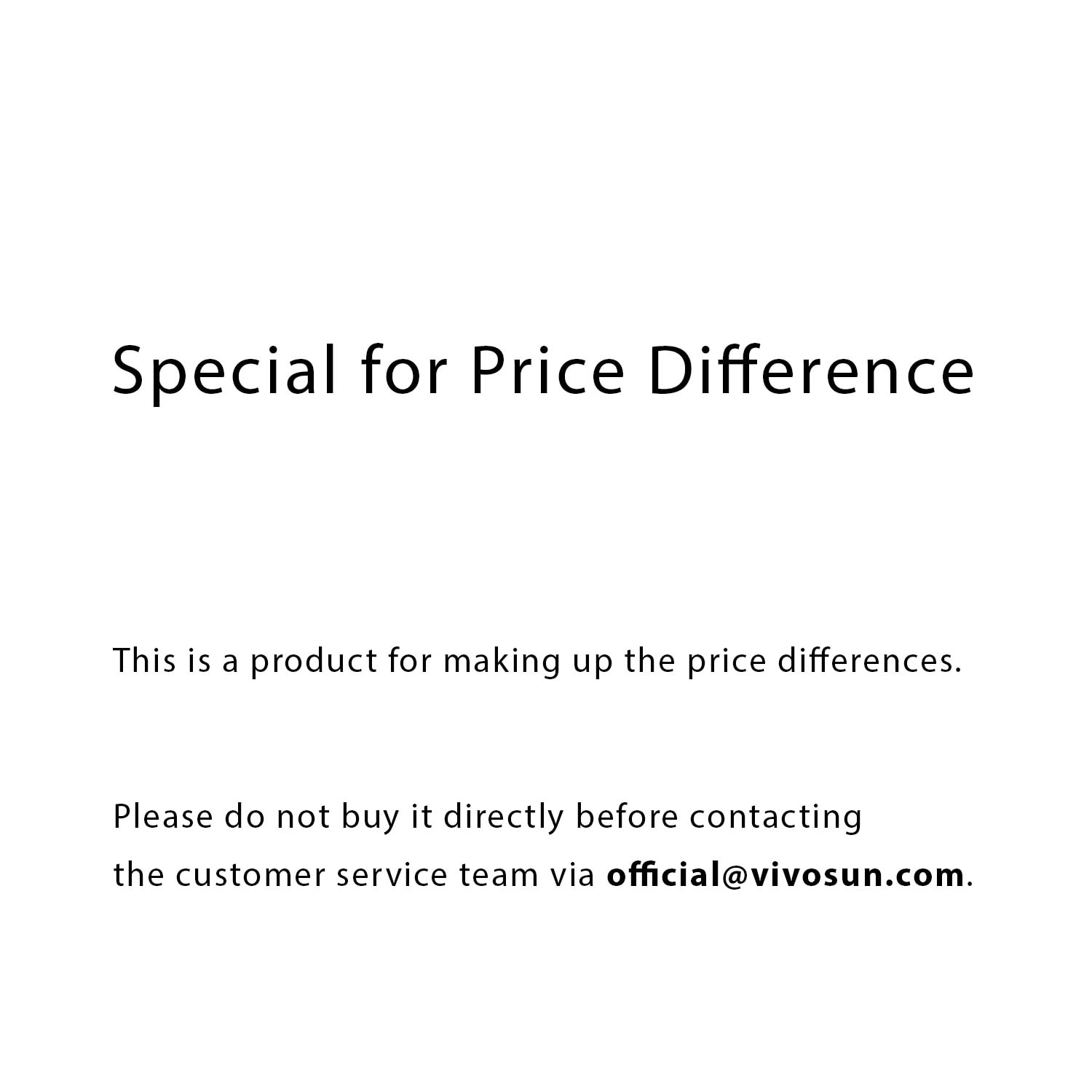 [Special Price Differences] Exclusive Product Customer Service