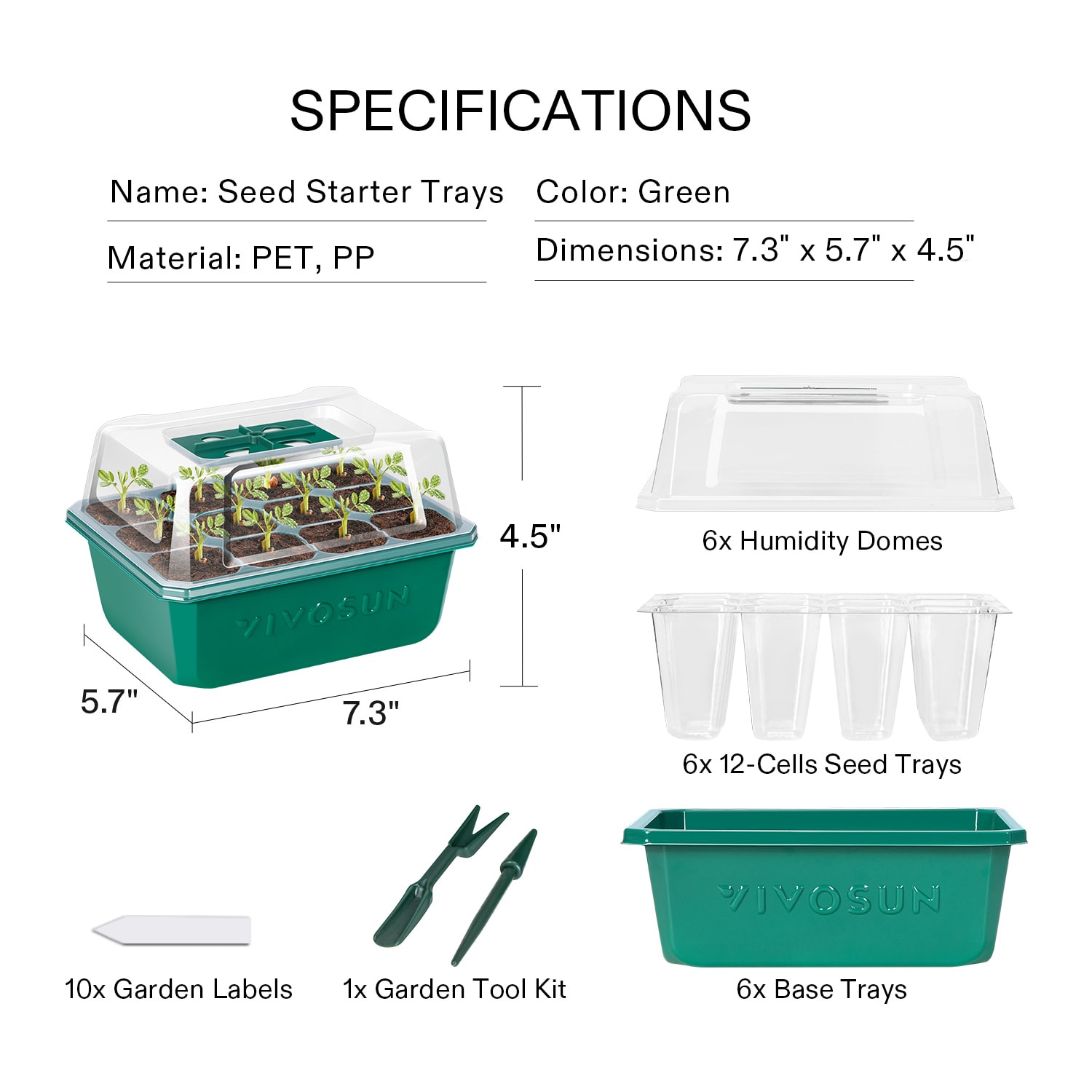 Herb Trimming Tray for Harvest, Blue