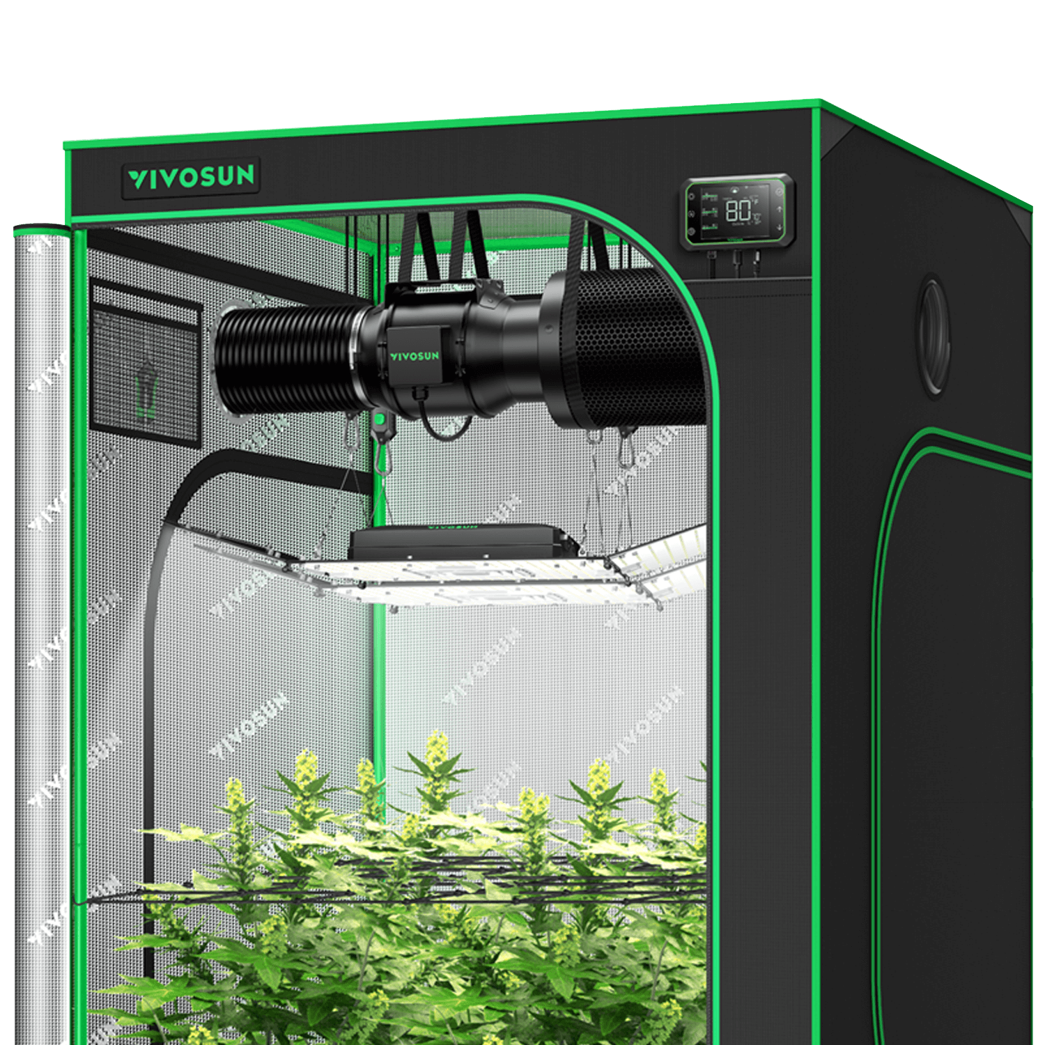 Smart Grow Tent Kit GIY-SGS-44 4x4, 4-Plant Complete System, with WiFi ...