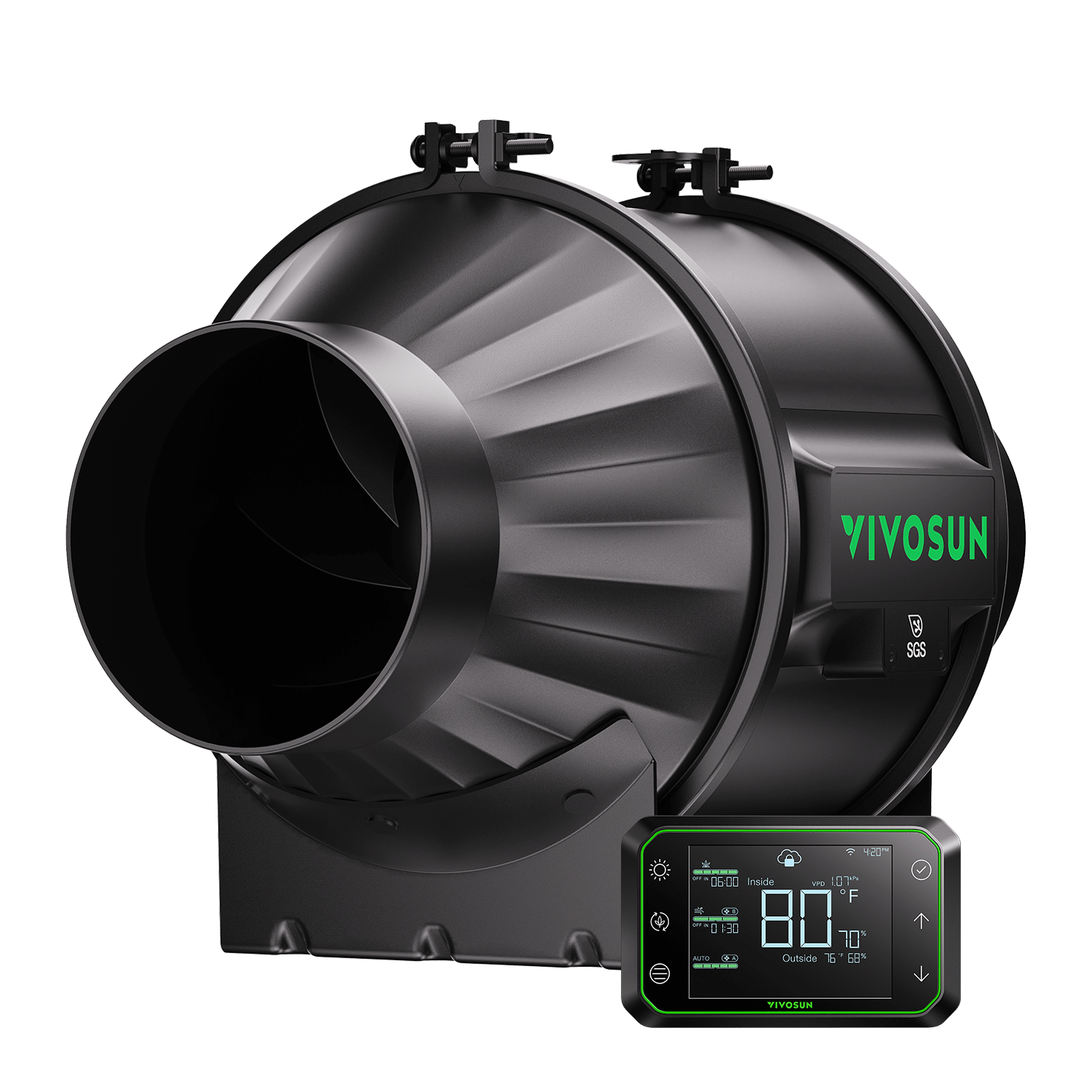 AeroZesh T4 Inline Fan 4″ with E42A Temp. Humidity WiFi