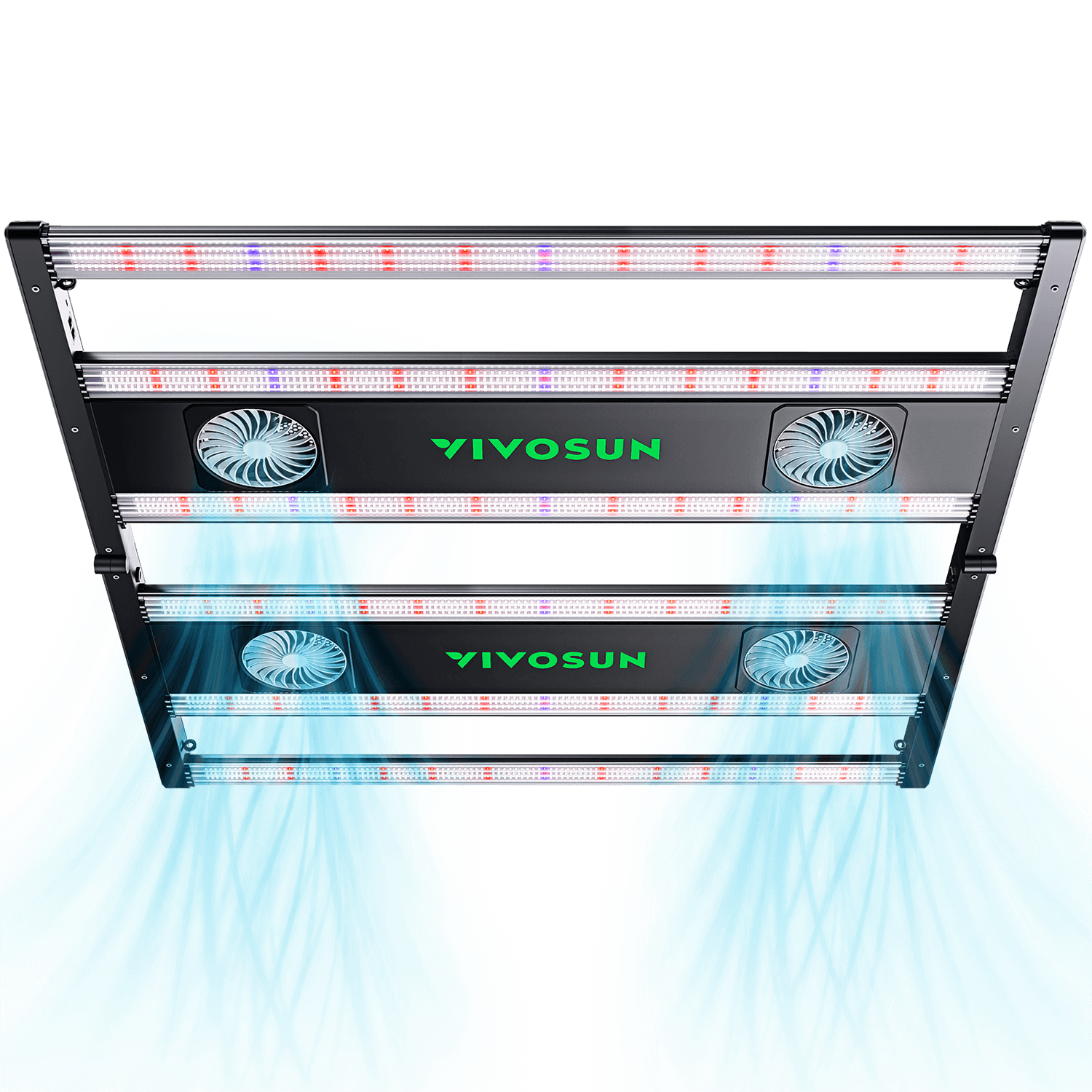 AeroLight 550W LED Grow Light, Indoor Plant Light Bars with Circulation Fan for Grow Tent Cooling Ventilation, Tunable Full Spectrum, Support App Control, GrowHub Compatible, 4x4ft Coverage