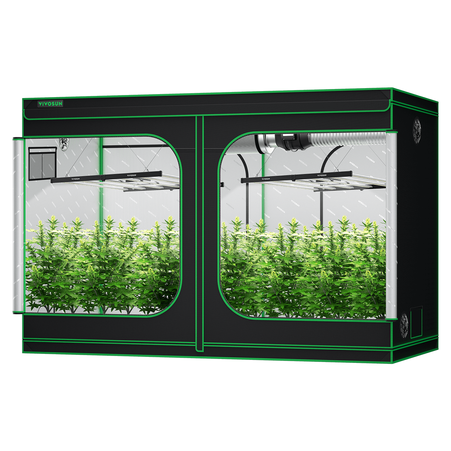 Standard Grow Tent Kit GIY-105 5x10, 12-Plant Complete System, With 2x ...