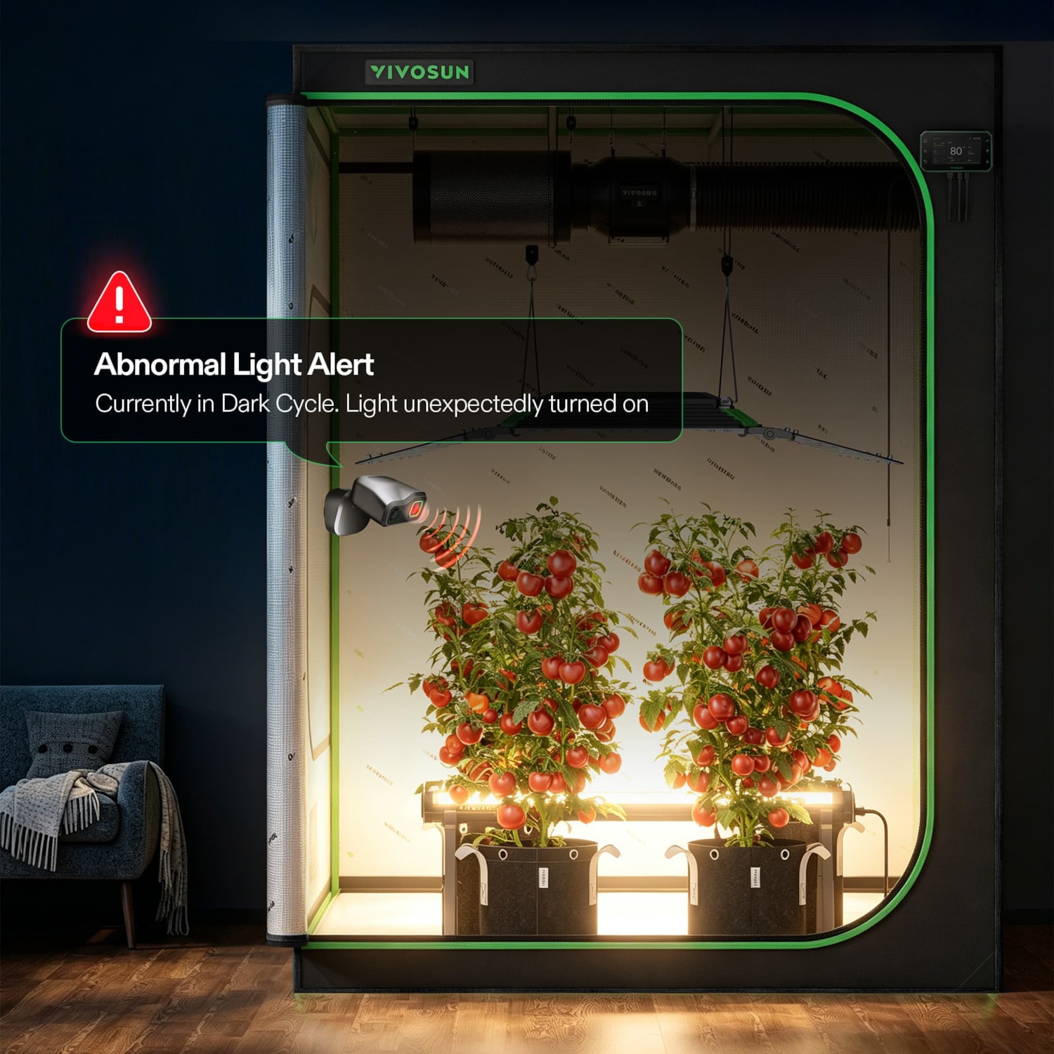 Vivosun AI GrowCam | Smart Grow Tent Camera & Plant Monitor