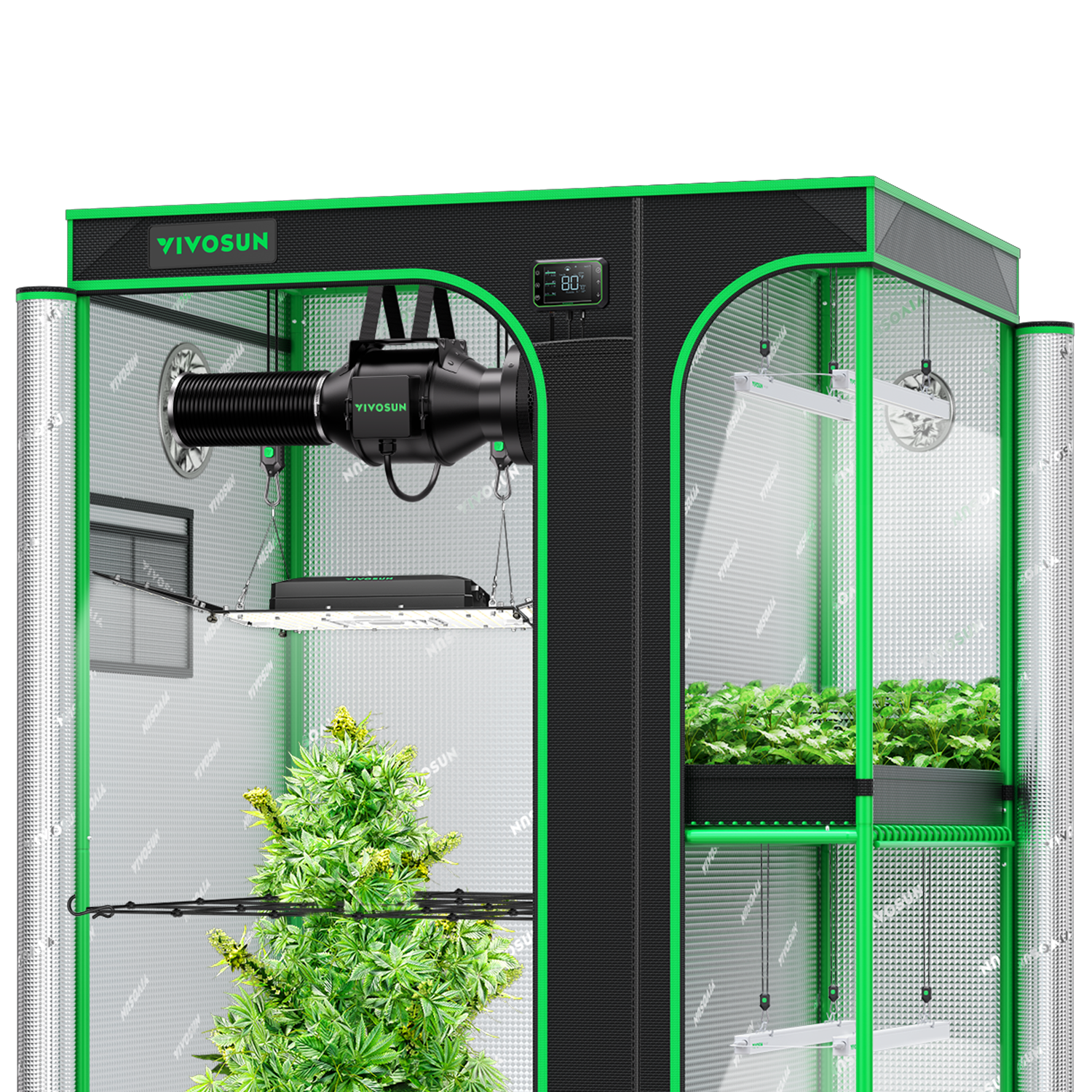 Smart 2-in-1 Grow Tent Kit GIY-SGS-43 3x4, 2-Plant Complete System