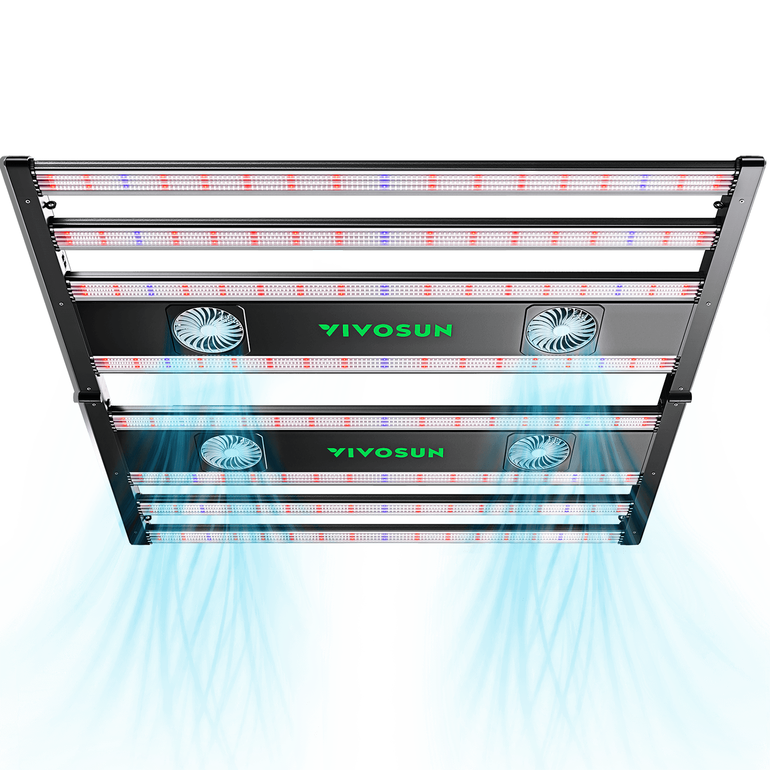 AeroLight 850W LED Grow Light, Indoor Plant Light Bars with Circulation Fan for Grow Tent Cooling Ventilation, Tunable Full Spectrum, Support App Control, GrowHub Compatible, 5x5ft Coverage
