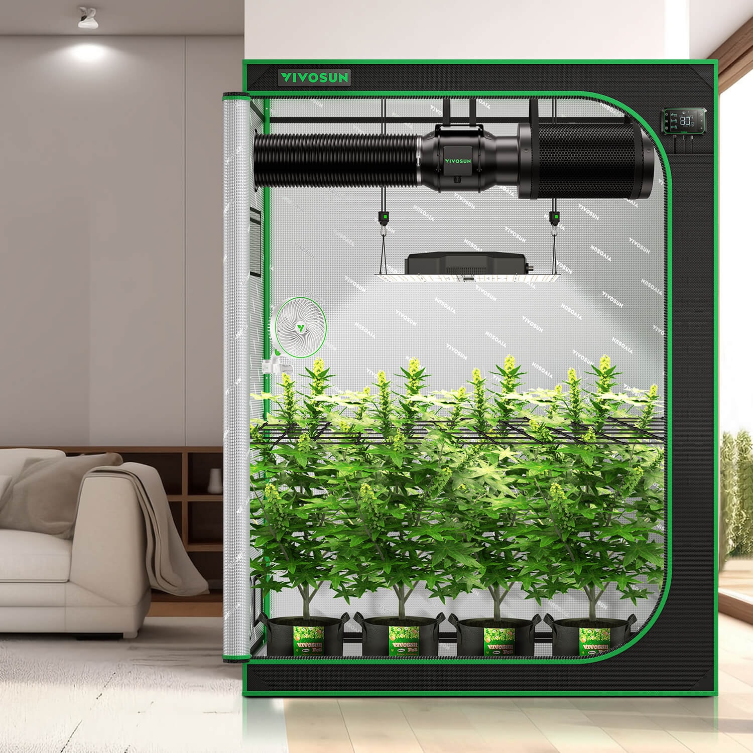 Smart Grow Tent Kit GIY-SGS-84 Pro 8x4, 8-Plant Complete System
