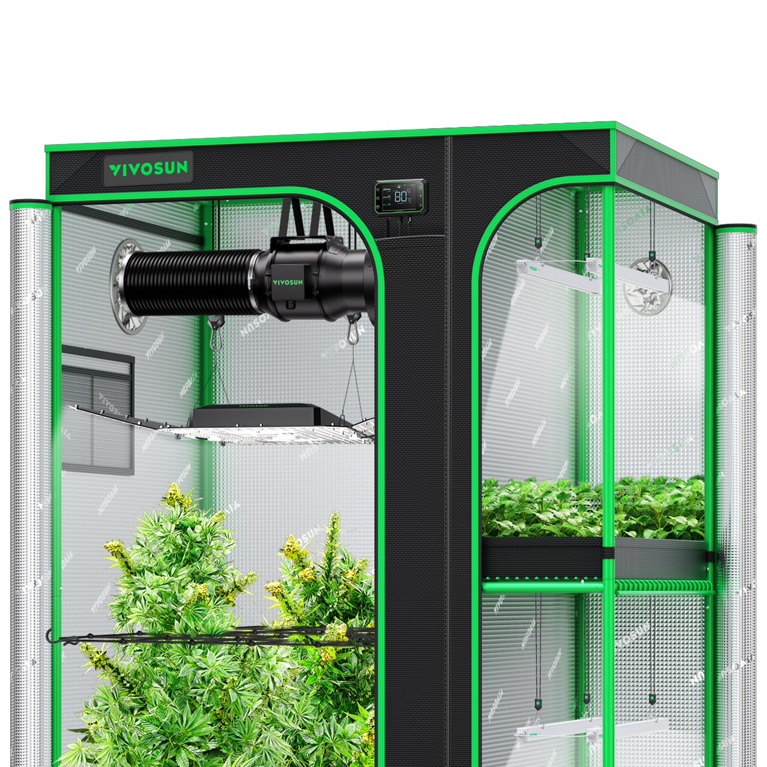 Smart 2-in-1 Grow Tent Kit GIY-SGS-54 4x5, 4-Plant Complete System