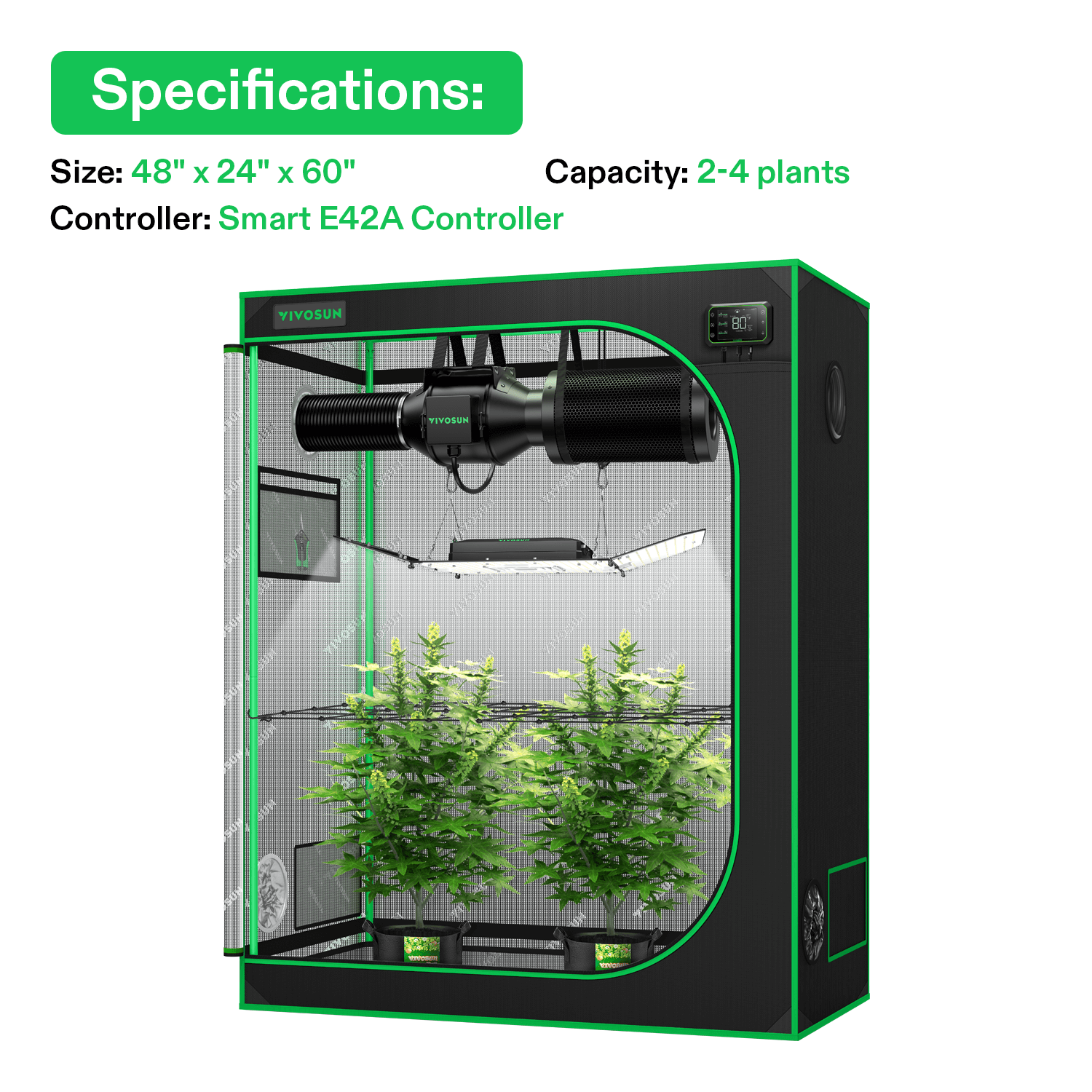 Smart Grow Tent Kit GIY-SGS-32 2x3, 2-Plant Complete System