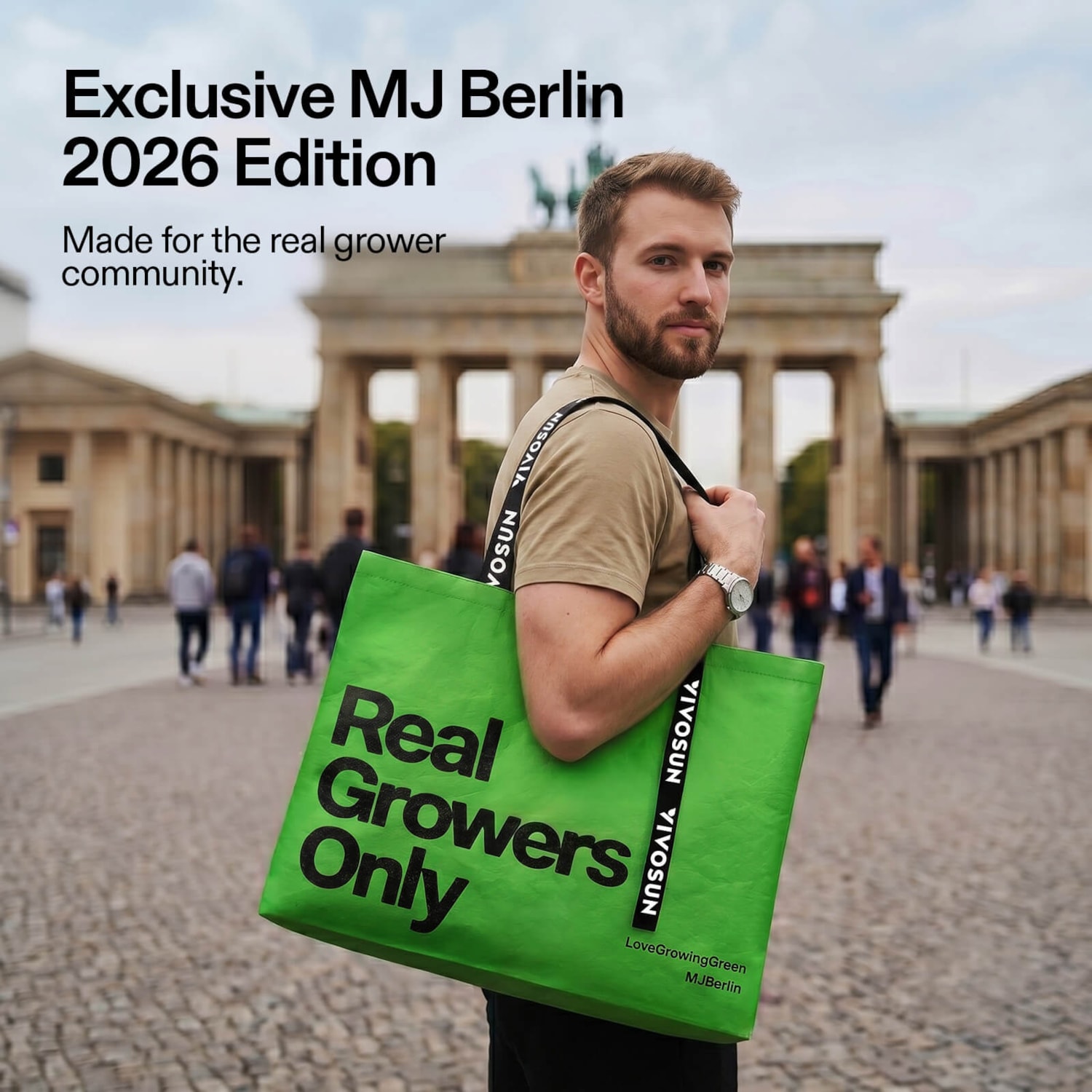 VIVOSUN x Mary Jane Berlin 2026 Signature Textured Tyvek Tote Bag