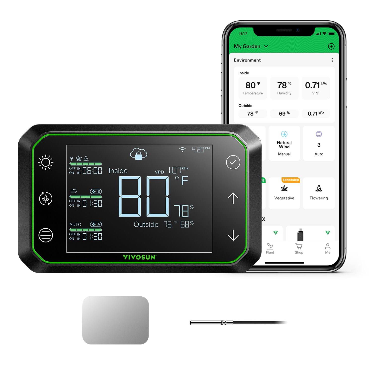 GrowHub Controller E42A, Smart Environmental WiFiController with Temperature, Humidity, Timer