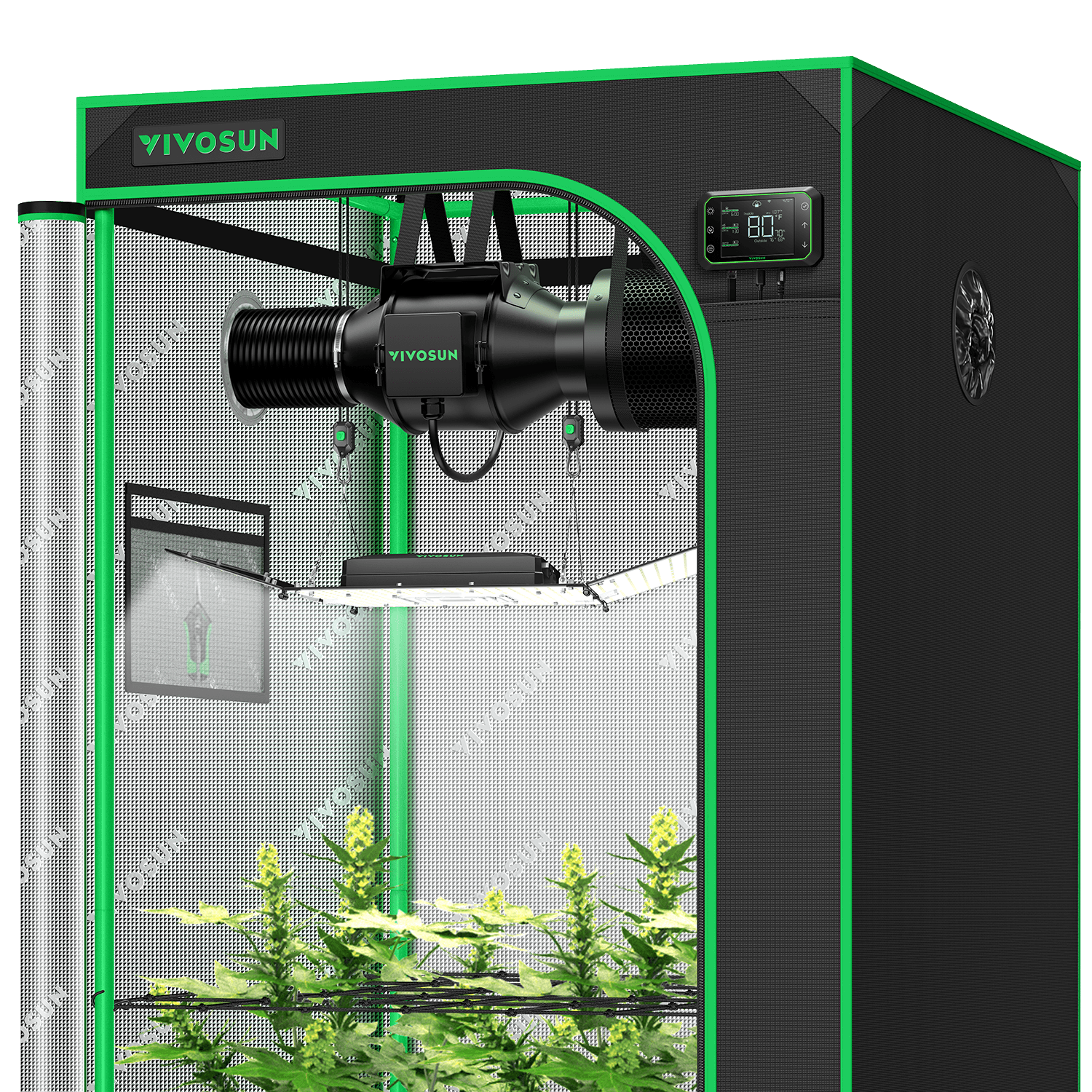 Smart Grow Tent Kit GIY-SGS-33 3x3, 3-Plant Complete System, with WiFi ...