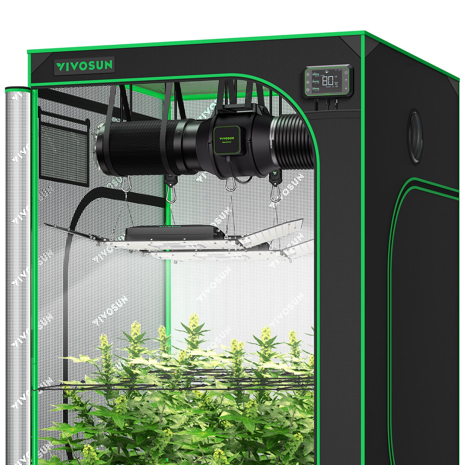 Smart Grow Tent Kit GIY-SE-44 4x4, 4-Plant Complete System, with WiFi ...