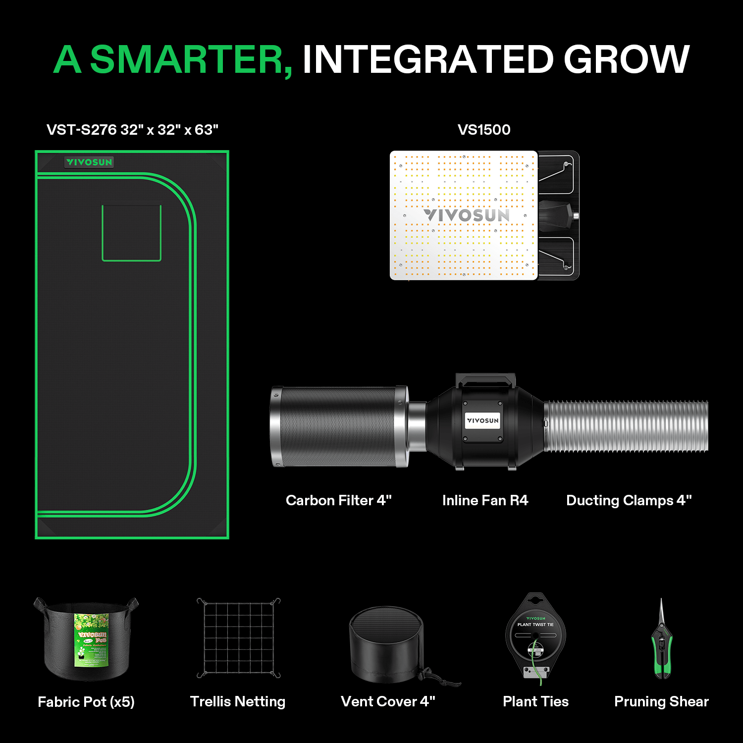 Vivosun Standard Grow Tent Kit GIY-27 2.7x2.7