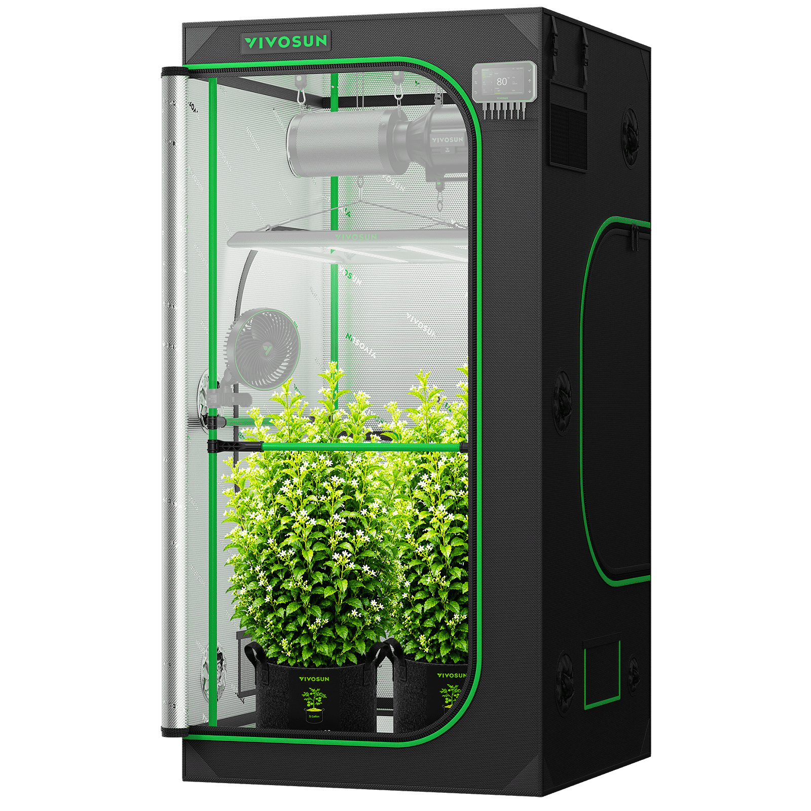 5x5 Grow Tent Pro – New Gen, 2000D Oxford, Hexagon Mylar | VIVOSUN