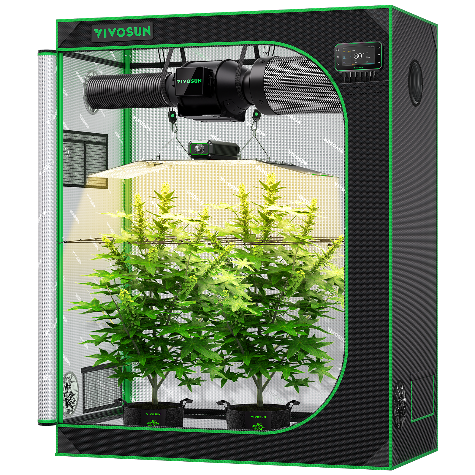 グロウテントセット　VIVOSUN Smart Grow Tent Kit, 4 × 2ft 2-Plant System, WiFi-Integrated