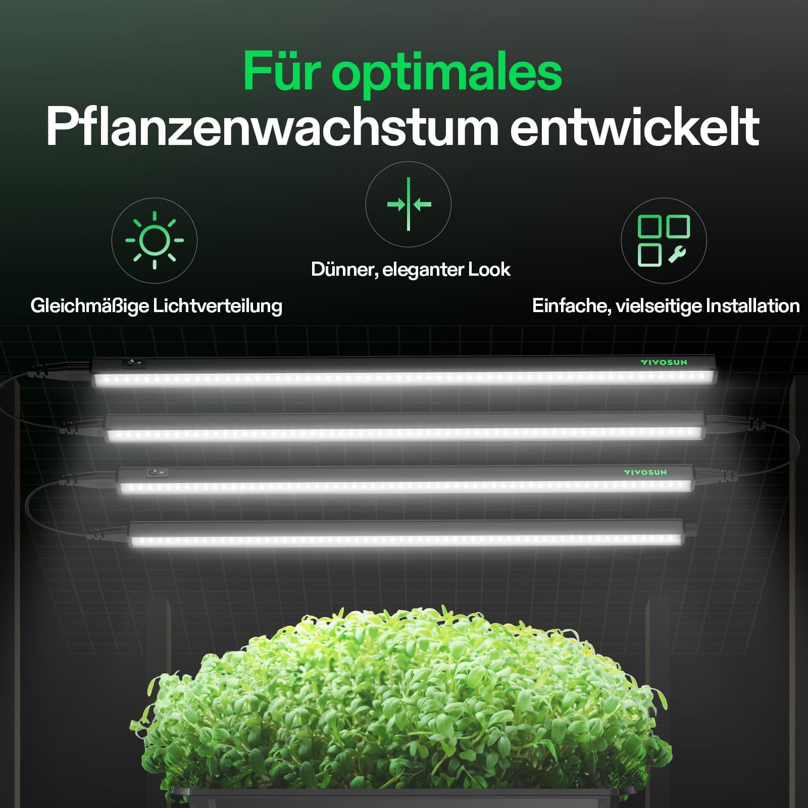 T5 Grow Lights for Indoor Plants, 5000K Full Spectrum 28W (4 x 7W
